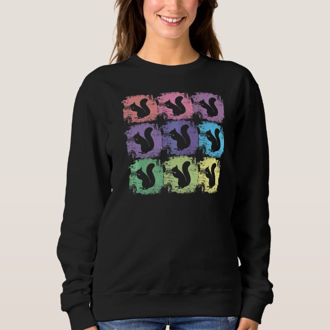 Squirrel Retro Animal Forest Squirrel Sweatshirt (Front)