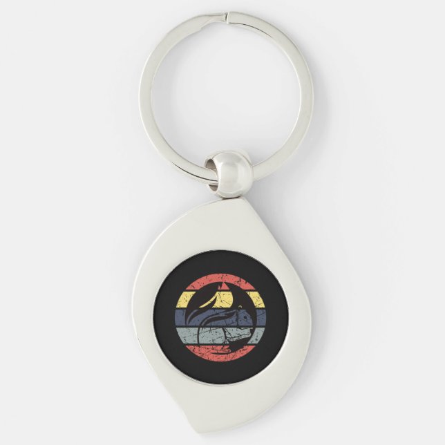 Squirrel Retro  Keychain (Front)