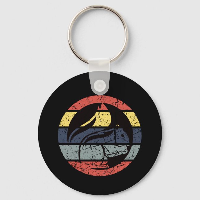 Squirrel Retro  Keychain (Front)