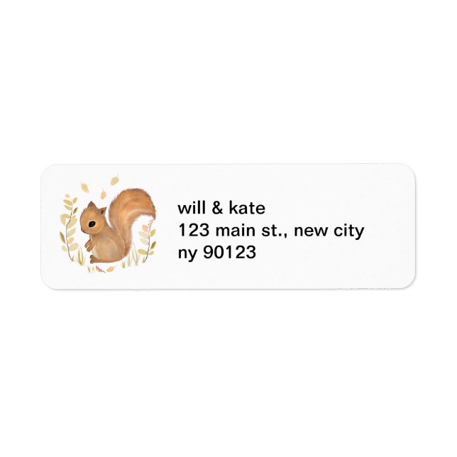 Squirrel Return Address Labels (Front)