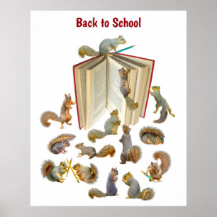 Squirrel School Poster