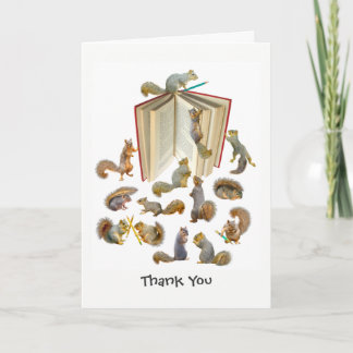 Squirrel School Thank You Card