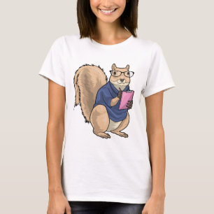 Squirrel Secretary Glasses T-Shirt