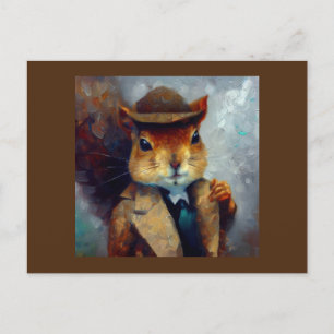 Squirrel Sherlock Holmes Postcard