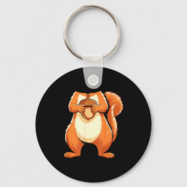 Squirrel Shirt Adult Men Women Kids Body Squirrel  Keychain (Front)