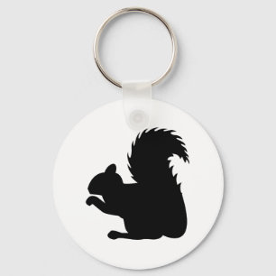 Squirrel Silhouette Keychain