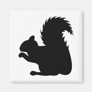 Squirrel Silhouette Magnet