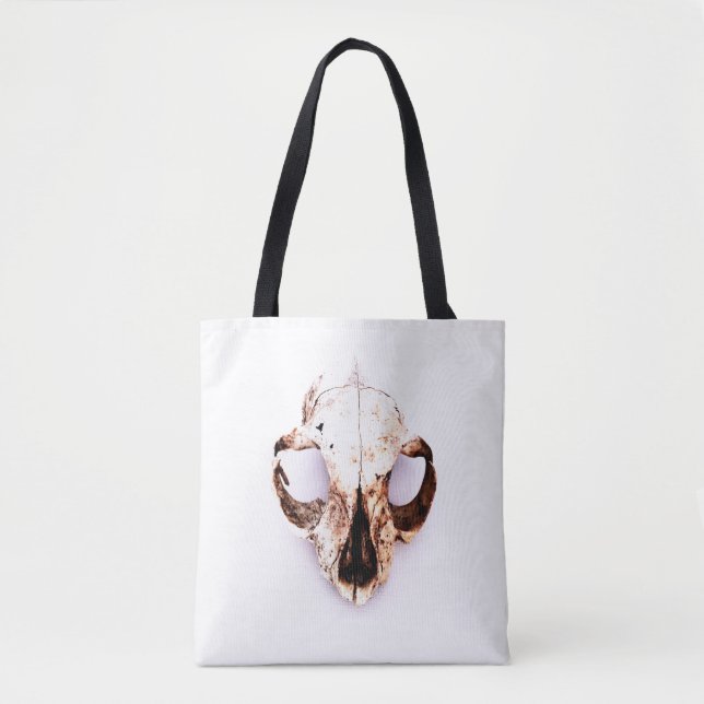 SQUIRREL SKULL tote wht (Front)