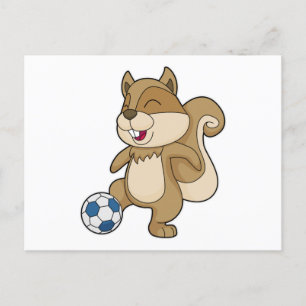 Squirrel Soccer player Soccer Postcard