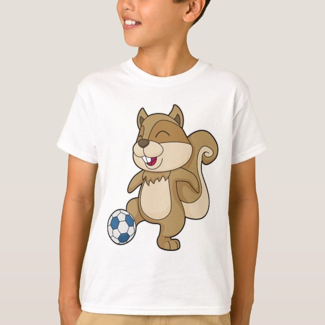 Squirrel Soccer player Soccer T-Shirt (Front)