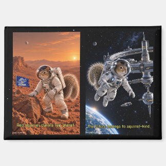 Squirrel Space Future Magnet