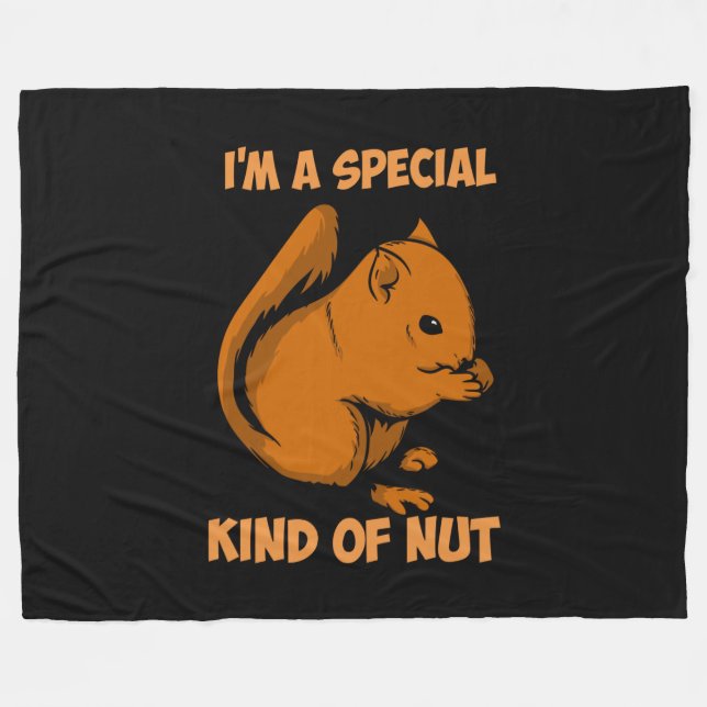 Squirrel - Special Kind Of Nut Fleece Blanket (Front (Horizontal))