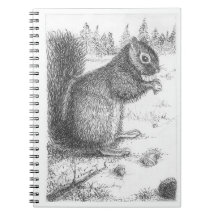 Squirrel Spiral Note Book