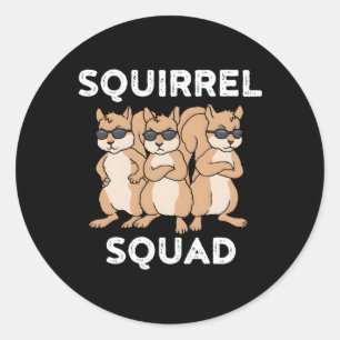 Squirrel Squad For A Squirrel Fan Classic Round Sticker