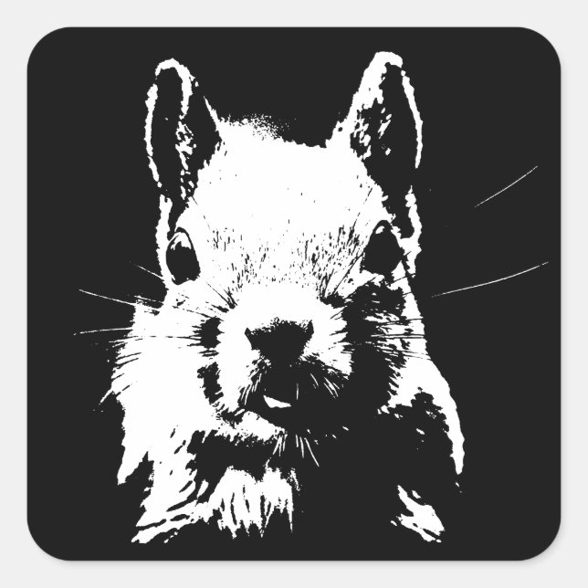 Squirrel Square Sticker (Front)