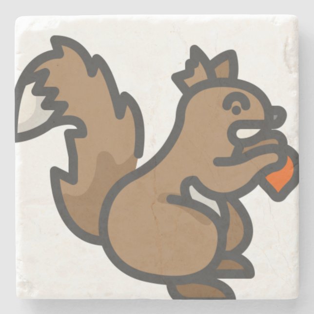 squirrel stone coaster (Front)