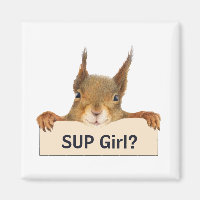 Squirrel SUP Girl? Custom Text