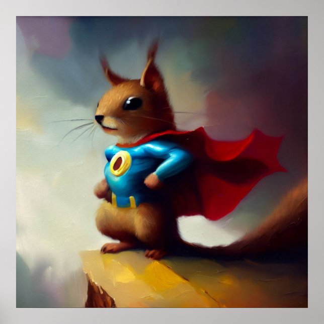 Squirrel Superhero Poster (Front)