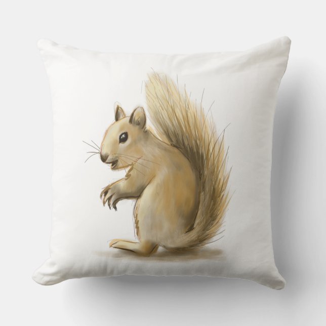 Squirrel Throw Pillow (Front)