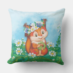 Squirrel Throw Pillow