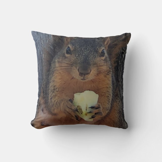 Squirrel Throw Pillow (Front)