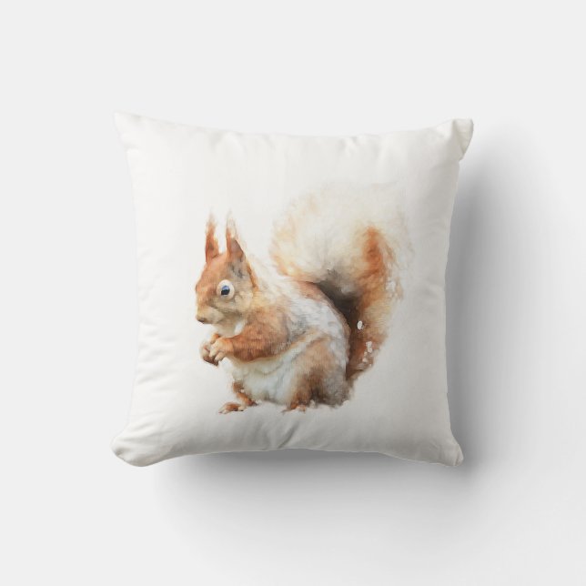 Squirrel Throw Pillow (Front)