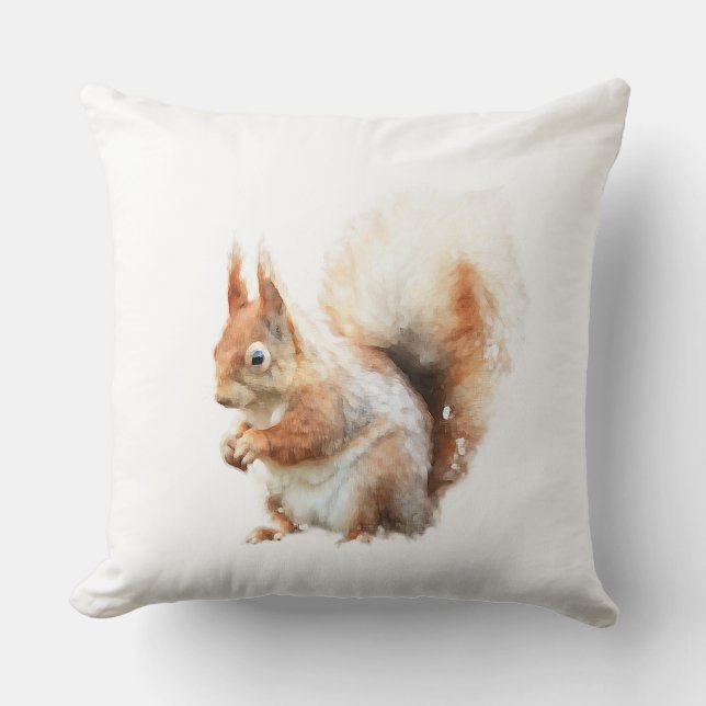 Squirrel Throw Pillow (Front)
