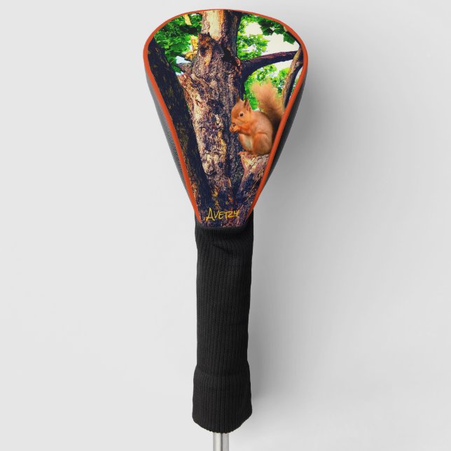 Squirrel Tree Driver Head Cover (Front)