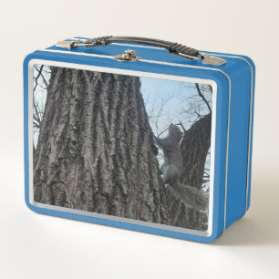Squirrel/Tree Metal Lunch Box