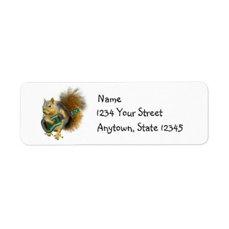 Squirrel Ukulele Address Labels