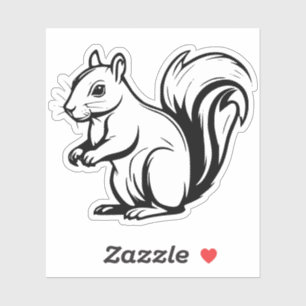 squirrel vinyl sticker 