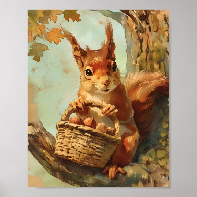 Squirrel Wall Art Poster (Front)