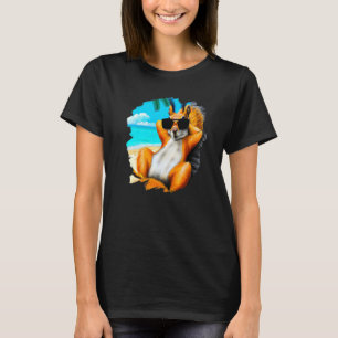 Squirrel Wearing Sunglasses Chilling Beach  Squirr T-Shirt
