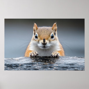 Squirrel Wild Animal Loving Portrait Poster
