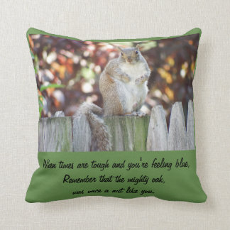 SQUIRREL WISDOM THROW PILLOW
