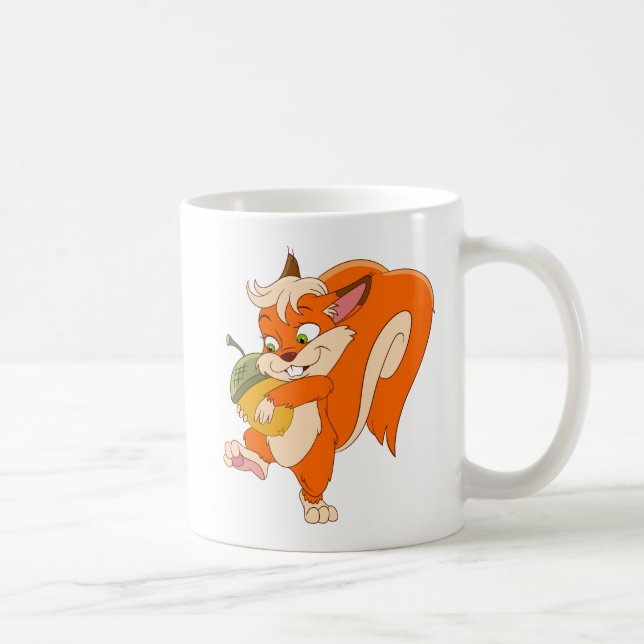 Squirrel with acorn coffee mug (Right)