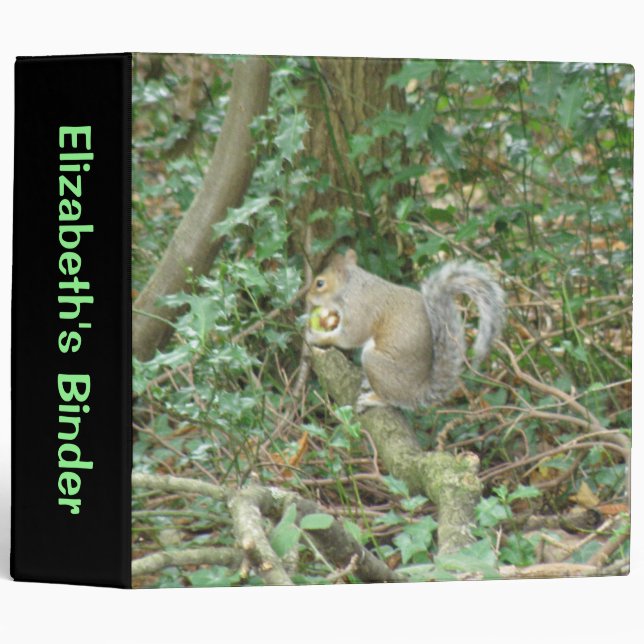 Squirrel with Acorn Custom Binder (Front/Spine)