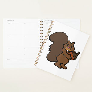 Squirrel with Acorn Cute Woodland Animal Planner