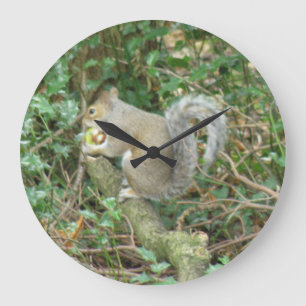 Squirrel with Acorn Wall Clock