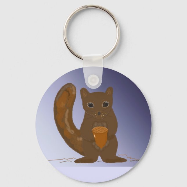 Squirrel with an Acorn Keychain (Front)