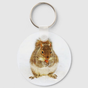 Squirrel with an Acorn Keychain