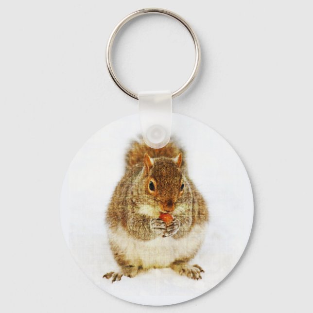 Squirrel with an Acorn Keychain (Front)