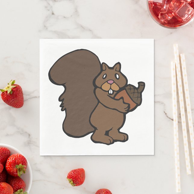Squirrel With An Acorn Napkin (Creator Uploaded)
