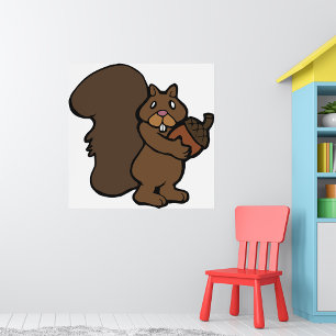 Squirrel With An Acorn Poster