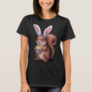 Squirrel With Bunny Ears Funny Easter Kids Boys Gi T-Shirt