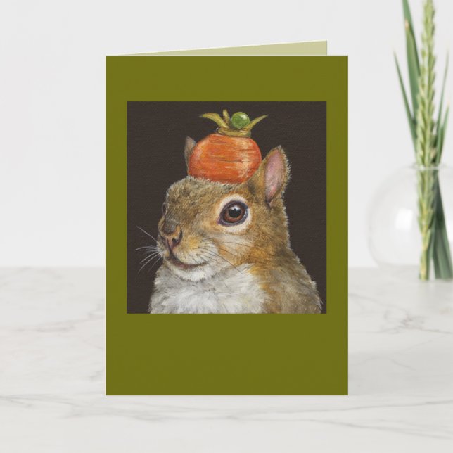 squirrel with carrot card (Front)