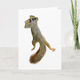 Squirrel with Cell Phone Card