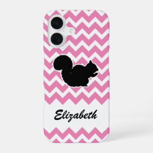 Squirrel with Chevron Pattern iPhone 16 Case