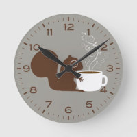 Squirrel with Coffee Cute Woodland Animal