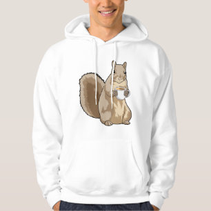 Squirrel with Cup of Coffee Hoodie
